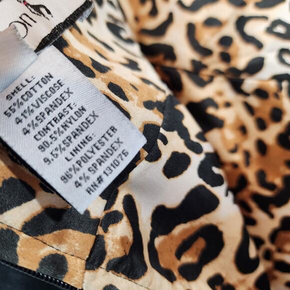 Robertson Los Angeles satin animal print reversable lace trim skirt womans sz 14 - Picture 11 of 11